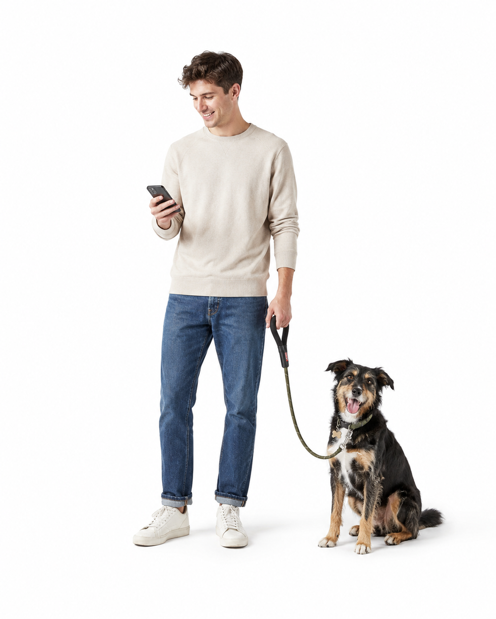 Olive Rope Dog Leash