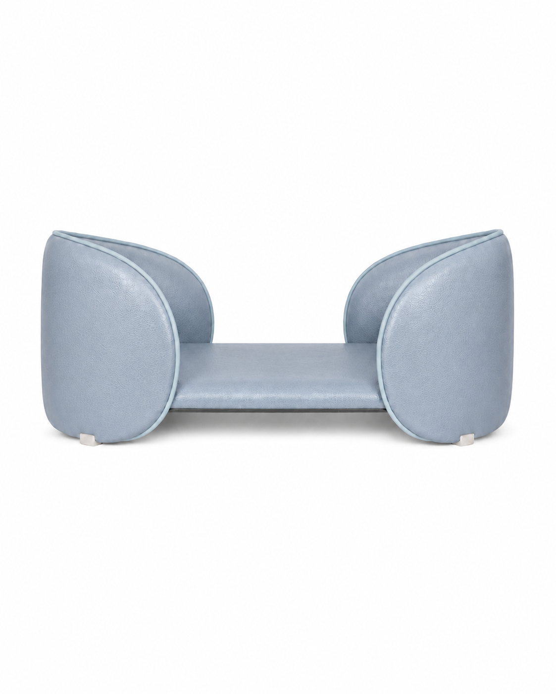 Henry Pet Sofa Bed in Powder Blue front view, main product image for cats and small dogs