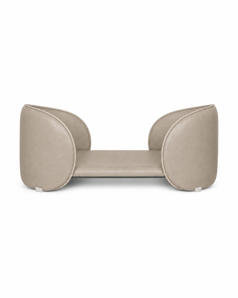 Henry Pet Sofa Bed in Warm Beige front view, main product image for cats and small dogs