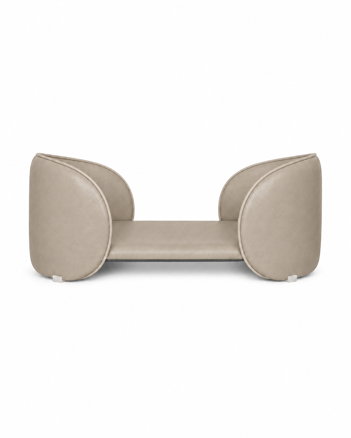 Henry Pet Sofa Bed in Warm Beige front view, main product image for cats and small dogs